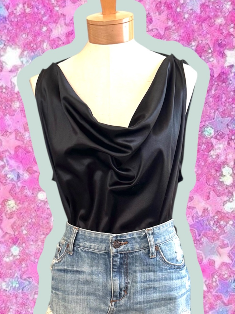 Express NWT cowl neck bodysuit romper teddy leotard unitard XL Zara satin tank